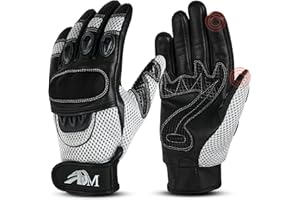 ADM Ultimate Pro-biker Cow Analine Leather Sports Motorcycle Motorbike Full Finger Summer Mountain Bicycle Riding Sports Gloves for men’s 9001 Available In Six Colors