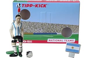 TIPP-KICK boîte Argentine I Set Original avec Le Star-Kicker Argentin et Le Soundchip d'Argentine pour la boîte Murale de But I Figurines adaptées à Tous Les Jeux I Accessoires I Jeu Simulation Foot