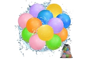 SMASIAGON Palloncini D'acqua Riutilizzabili, 12 Pezzi Bombe Acqua Magnetiche Ricaricabili, Facile da Riempire e Autosigillante per Estivi Piscina Spiaggia Giardino Palloncini Gioco per Bambini e adulti