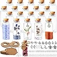 Omsscun 20Pcs Small Glass Bottles with Cork, 30ml Mini Glass Bottle with Stoppers, Empty Spell Jars, Miniature Potion Bottle, Wish Bottles for Wedding Favours, Party Favours, DIY Crafts, Decoration