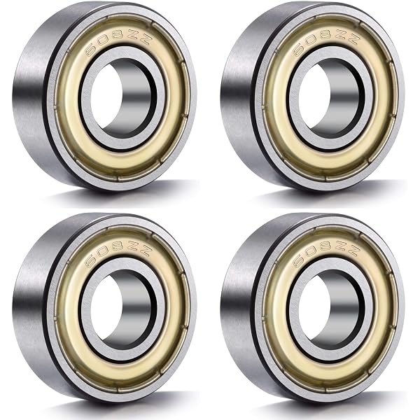 4 Roulements à Billes 608 ZZ 8x22x7mm - Roulements Skateboard Patins à Roulettes Scooter