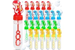Magicat Bolle di Sapone XXL per Bambini 2025 I Set da 24 con Manici Dinosauro in 4 Modelli I Bolle da 30 ml I Ideale per Compleanno, Matrimonio, Regali e Pensierini di Fine Festa