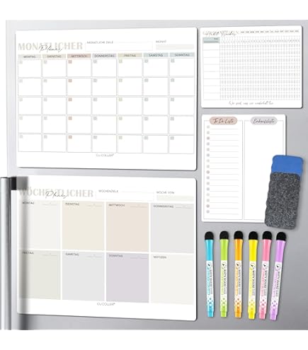 Magnetische Maandkalender Met Markeerstiften Krasbestendige Herbruikbare Koelkast Planner Droog Uitwisbare Kalender Clear Board