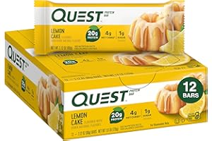 Quest Nutrition Bar, Lemon Cake, 12/Box