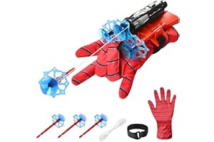 KIDSZONE Motion‑Activated Web Shooter Gloves – Realistic Spider Hero Launcher Toy Set for Kids’ Play & Cosplay