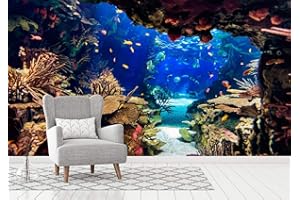 Oedim Fotomural Vinilo para Pared Fondo Marino | Vinilo Económico | Fotomural Vinilo Decorativo | 350 x 250 cm | Decoración comedores, Salones, Habitaciones