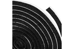 AOTUAO 12m Guarnizione a Spazzola Adesiva, 9mm(L) X 15mm(P) Guarnizione Finestre Porta, Paraspifferi Spazzola per Porta Scorrevole, per Antivento e Antipolvere, Isolamento Acustico e Antiurto (Nero)