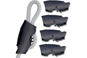 Toldoro Taquet coinceur Super Sharky 4 pièces de 8mm, Accessoires de Fixation de Corde pour voiliers et voiles d'ombrage