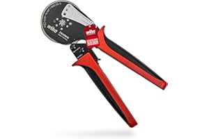 Wiha Profi Quetschzange Crimpzange automatische Anpassung Aderendhülsengröße 0,08 - 16mm² (41246) I Crimpwerkzeug Sechskant Vercrimpung I Aderendhülsenzange Elektriker