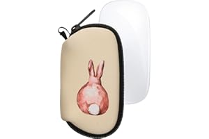 kwmobile Housse de Protection Compatible avec Souris Apple Magic Mouse 1/2 - Sacoche pour Souris sans Fil en néoprène Marron-Blanc-Beige