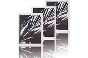 VUVUZULA Bilderrahmen 30x40cm Weiß Holz Fotorahmen 12x16 Zoll Holzrahmen MDF Rahmen 30x40cm 3er Set