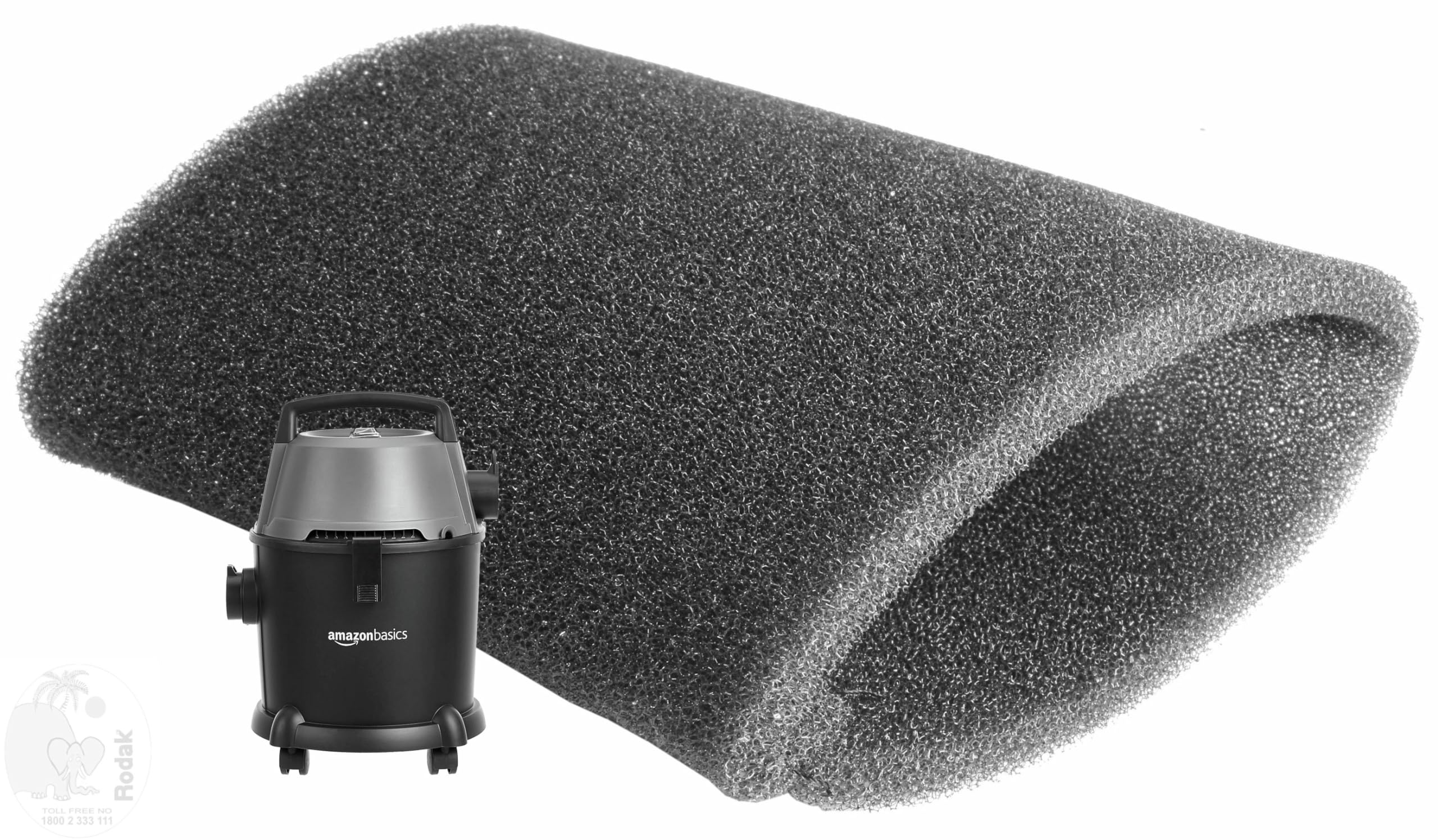 RODAK Foam Filter Compatible With Amazon Basic 15 L Wet and Dry Vacuum Cleaner