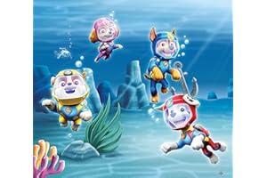 AG Design Paw Patrol - Lot de 2 Rideaux de Sauvetage pour Chambre d'enfant - Multicolore - 180 x 160 cm