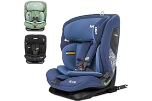 Jovikids Siège auto, ECE R129 i-Size, Enfants de 76 à 150 cm, Hauteur et Inclinaison Réglables, Protection Latérale, Sangle Supérieure, Groupe 1 2 3, Siège Auto Bébé avec ISOFIX (Bleu)