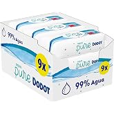 Dodot Aqua Pure Baby Wipes, 99% Water, 432 Count, (9 x 48 Pack)