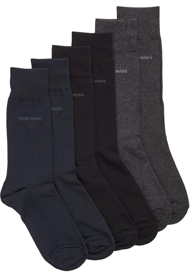 BOSS - Lot De Trois Paires De Chaussettes Mi-mollet En Coton Mélangé