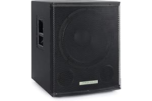 Pronomic SA-15 SUB Subwoofer Actif - 1x Haut-Parleur 15" avec évents Bass-Reflex - 600 Watts crête - SPL Max : 124 DB - Bride 35 mm - Noir