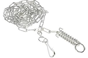 KOTARBAU® Catena per Cani 4 mm 3 m con Molla Ammortizzante e Chiusura Robusta Protezione per Cani in Filo di Acciaio Zincato