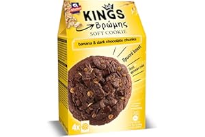 ALATINI Allatini Soft Kings: Luxurious Oat, Banana and Chocolate Chunk Cookies - Individually Wrapped American-style for Freshness and On-the-Go Convenience - 160gr