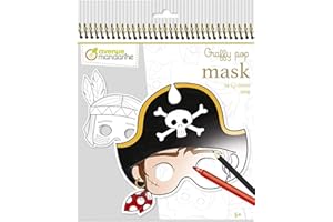 Clairefontaine ES-Avenue Mandarine Paquete de coloración de máscara para reventar graffy (negro/blanco) Pirata Colorear en, multicolor, M Rhodia GY022O