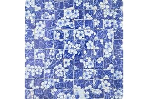 Yuvori Carreaux de mosaïque en céramique fabriqués à la main, 2 cm, 0,5 kg, bricolage, Qinghua chinois traditionnel et moderne, décoration d'intérieur, projets d'art de bricolage dans salles de bains,