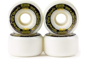 OLDBOY SPORTS Oldboy Skate Park Skateboard Wheels (55 x 33mm) made with 80% Rebound Trick Formula Urethane and 101A hardness balancing grippiness and speed for better vert and freestyle skating