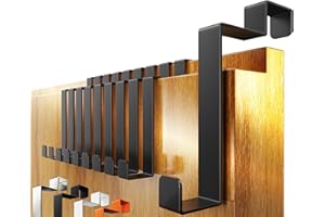 4smile Haczyki na drzwi do zawieszenia – zestaw 10 szt., czarne – wieszaki na odzież ze stali nierdzewnej od wewnątrz – uchwyt na ręczniki, drzwi składane, haczyk na tylną część drzwi