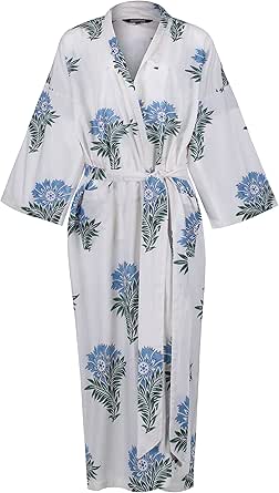 Susannah Cotton KIMONO Ladies Dressing Gown | Lightweight 100% Organic Cotton | Traditionally 