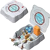 Mattel Jurassic World Duyusal Oyun Seti JKG89 | 8 Mini Fig&uuml;r, Model Kil, Spin & Pop Fidget &Ouml;zellikleri, Katlanır Kılıf