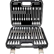 Drado Torx-Stecknüsse Set – 14-teilig, E4 Bis E24, Mit 1/4, 3/8 Und 1/2 Zoll Antrieb, In Kunststoff-Box