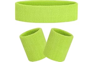 FACATH Ensemble de Bandeau de Sport Ensemble de Bracelet de Bande de Sport Bracelet en Tissu éponge Exercice athlétique Bande de Poignet de Basket-Ball Bandes Absorption de la Sueur de l'humidité