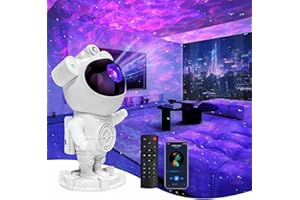 Recsg Proiettore a stella, luce notturna Galaxy, lampadario a nebbia astronauta LED con timer e telecomando, camera da letto, Natale, San Valentino e altri regali per adulti e bambini.… (coloured)