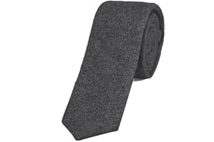 DonDon cravatta stretta da uomo 6 cm cotone