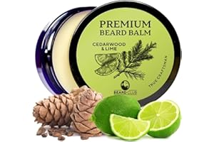 BEARD CLUB Baume a Barbe de Haute qualité | Bois de Cèdre et de Citron Vert | Le meilleur conditionneur et adoucissant pour votre barbe | Bio et 100% Naturel | Parfait pour assurer l’entretien et la croissance de votre barbe