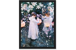 ARTERY8 John Singer Sargent Carnation Lily Rose Painting Artwork Framed A3 Wall Art Print Peinture Mur
