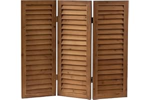 ‎SINTOSIN Sintosin 81 cm Höhe Trennwand Raumteiler Holz Braun, Kurze Paravent Raumteiler Innen 3 Teilig, Einzigartig Raumtrenner für Haus Schlafzimmer Büro