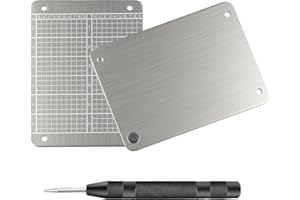 GANKE Steel Crypto Bitcoin Wallet, Seed Phrase Storage Cold Backup, Crypto Seed Phrase Plate Compatible with All BIP39 Hardware (Doble)