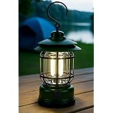 LED Rechargeable Camping Lamp Light Dimmer Adjustable Hanging Portable Searchlight Flashlight Night Lamp PR20 (Green)