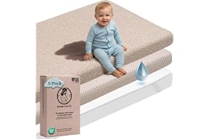 Mommybelly 2 Dra På Lakan Bedside Crib 50x83 + Madrasskydd, Beige | 100% bomull jersey och vattentätt frottéskydd. Bedside crib och vagga. För läckande blöjor på natten