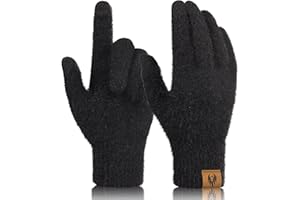 heekpek Guanti Invernali Donna a Maglia Lana Termici Leggeri Unisex Caldi Guanti Touch Screen Invernale