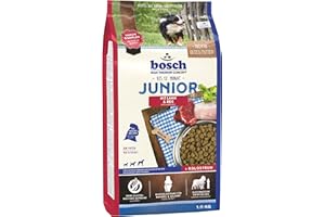 BOSCH TIERNAHRUNG bosch HPC Junior z jagnięciną i ryżem, sucha karma dla psów do hodowli szczeniaków, wrażliwych na odżywianie, 1 x 1 kg