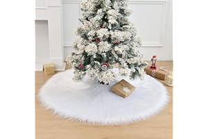 LUISAS Weihnachtsbaum Rock, Weihnachtsbaum Decke, Weihnachtsbaumdecke Rund für Weihnachtsdekorationen Feiertagsfeier Weihnachtsbaum Tannenbaum