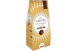 Nestlé Chocolats de Noël LANVIN Mini Escargots Lait - Bonbons de chocolat au lait fourrés au praliné - Sachet de 140g