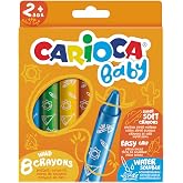 Carioca Jumbo Bebek Elleri Kirletmeyen Pastel Boya Kalemi 8'Li 2 Yaş+
