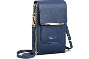AIFILLE Petit Sac Bandouliere Telephone Portable Femme Fille Portefeuille Sac À Bandoulière en Cuir PU Porte Carte Porte Monnaie Mini Étui Pochette Sacoche pour Femmes Filles