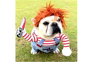 DELIFUR Dog Awful Costume Pet Vestiti di Halloween Cat Cosplay Party Suit Funny Dog Costume Cani di taglia piccola e grande (S)