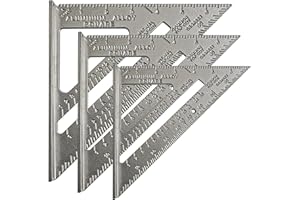 NMTECH Aluminum Speed Square layout tool - Multipurpose Rafter square for Engineers | Carpenters Square tool | High precision scale for woodworking