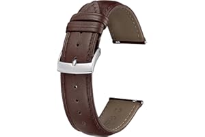 BINLUN Bracelet de Montre en Cuir Multicolore Remplacement Bracelets Montres à Dégagement Rapide pour Homme Femme Mode Watch Strap pour Montre Connectées 12mm 14mm 16mm 18mm 19mm 20mm 21mm 22mm