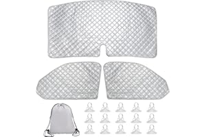 LMYSUFI Cubierta de pantalla frontal de ventana, juego de persianas térmicas internas de repuesto para T5 T6, 100% negro fuera cubierta de protección contra parabrisas escarcha