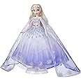 Disney Princess Style Series Holiday Elsa Doll, Fashion Doll Accessories, Collector Toy for Kids 6 and Up